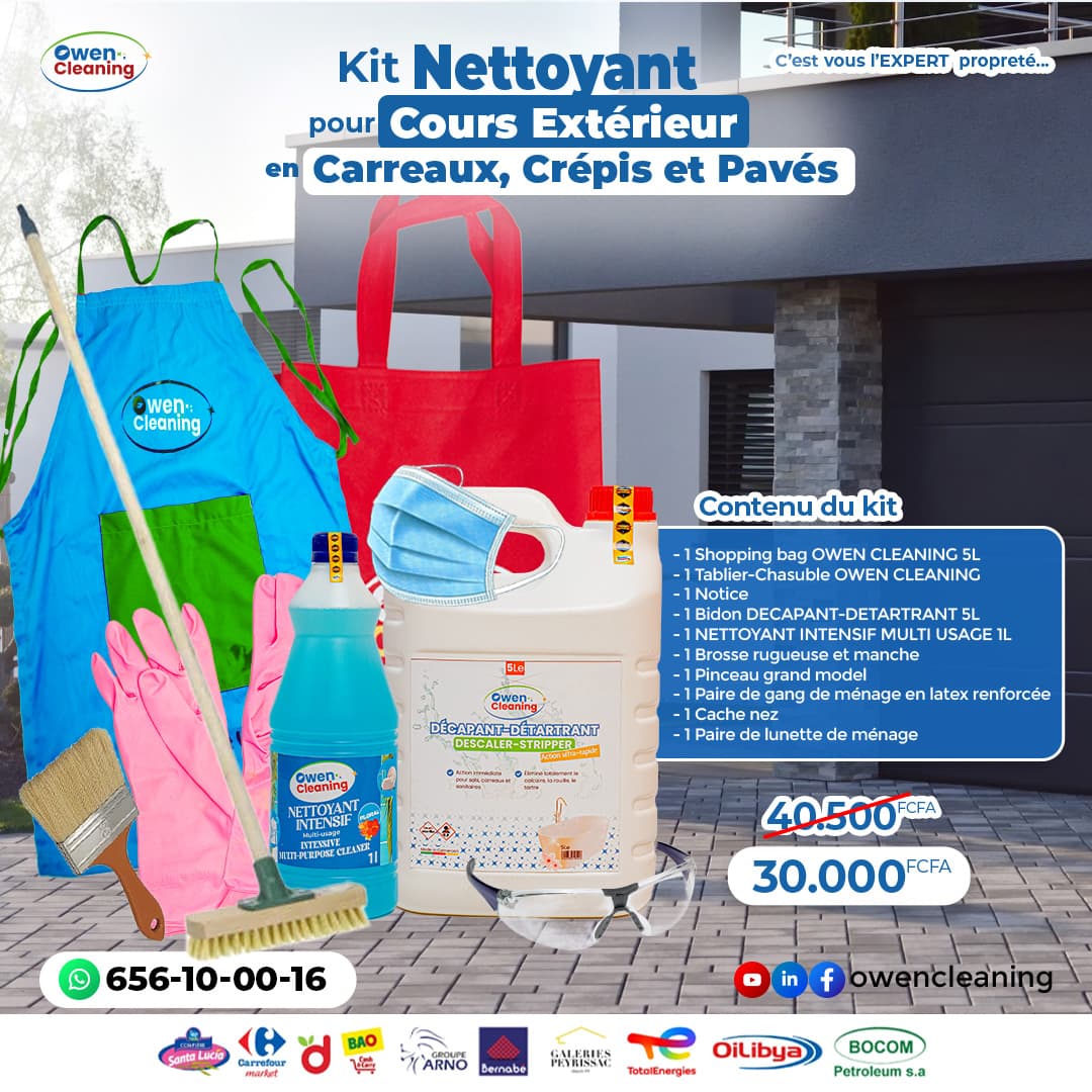 Kit Nettoyant Cours Extérieurs